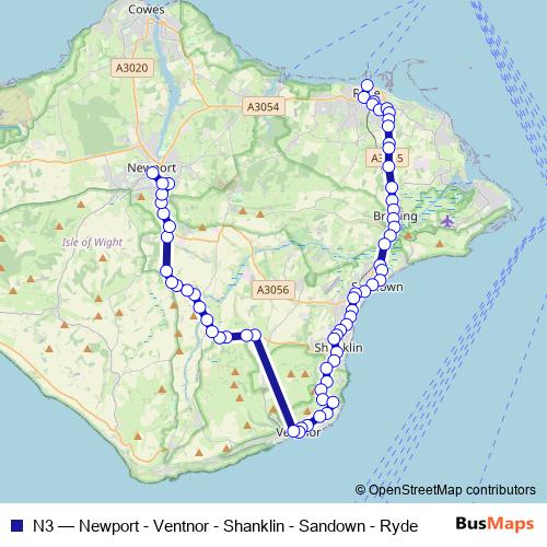 N3 bus Line Map