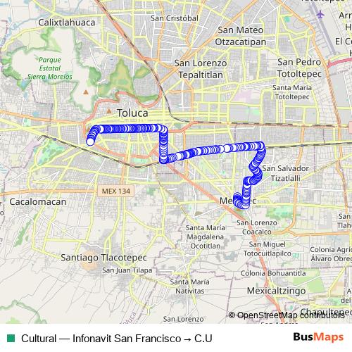 Cultural bus Line Map