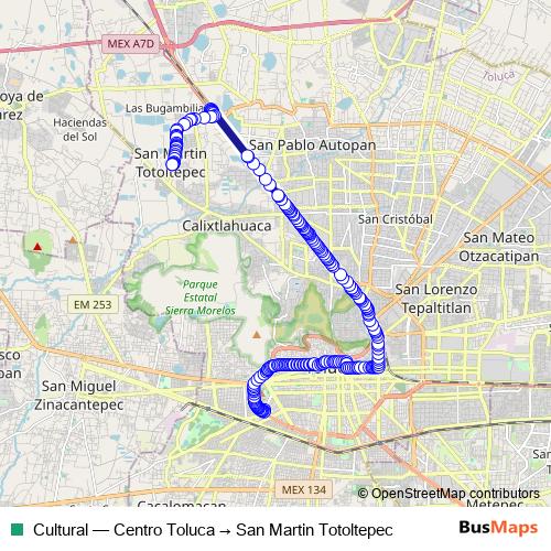 Cultural bus Line Map