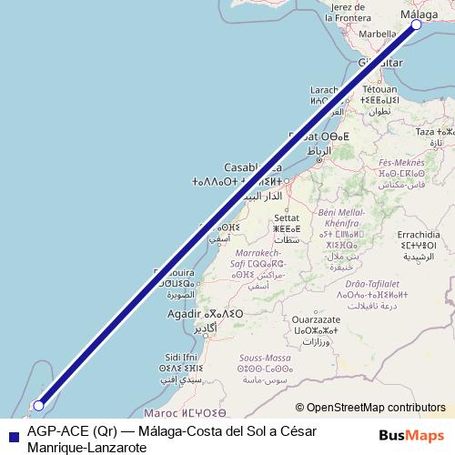 AGP-ACE (Qr) air Line Map