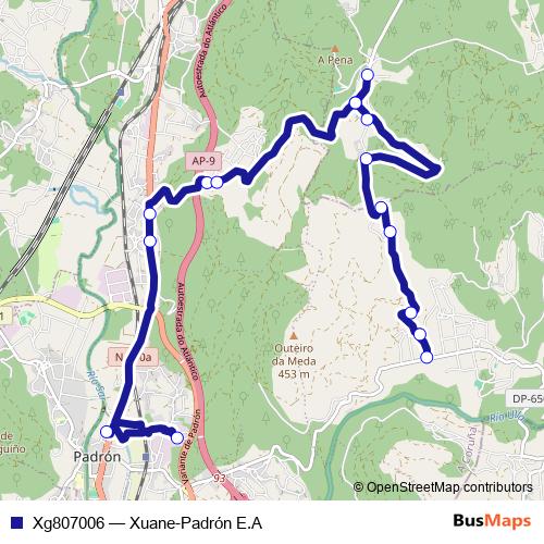 Xg807006 bus Line Map