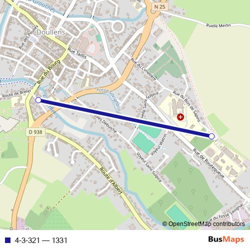 4-3-321 bus Line Map