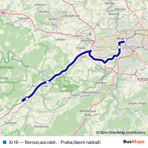 Xr16 bus Line Map