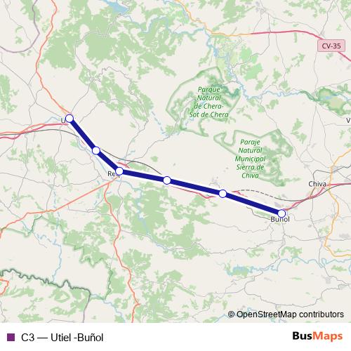 C3 bus Line Map