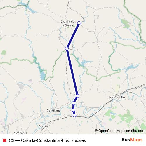 C3 bus Line Map