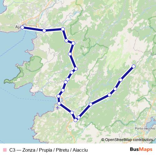 C3 bus Line Map