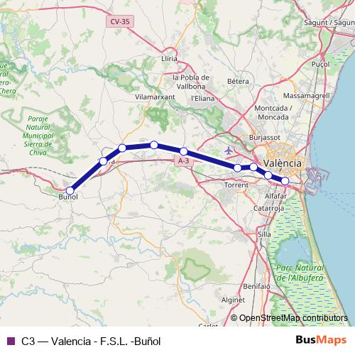 C3 bus Line Map