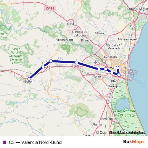 C3 bus Line Map