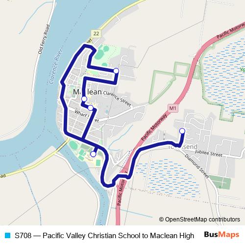 S708 bus Line Map
