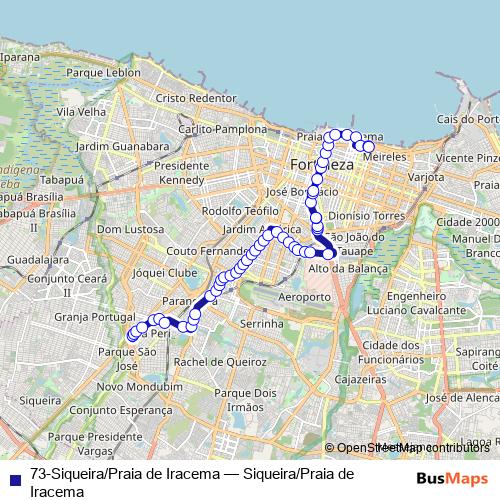 73-Siqueira/Praia de Iracema bus Line Map