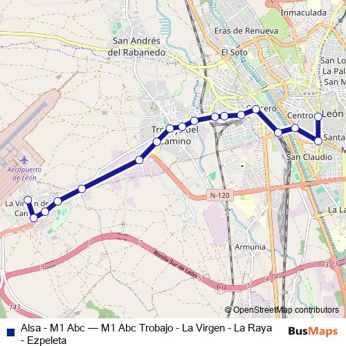 Alsa - M1 Abc bus Line Map