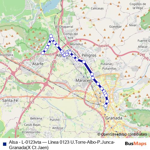 Alsa - L-0123vta bus Line Map