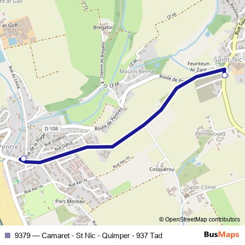 9379 bus Line Map