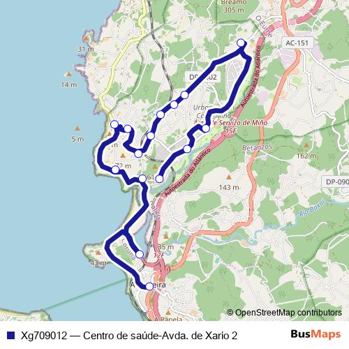Xg709012 bus Line Map