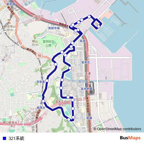 321계통 bus Line Map
