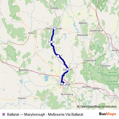 Ballarat bus Line Map