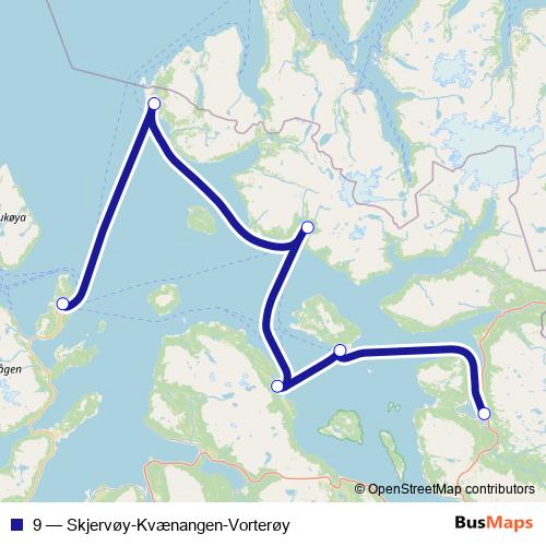 9 ferry Line Map