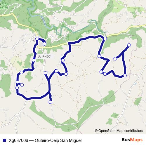 Xg637006 bus Line Map