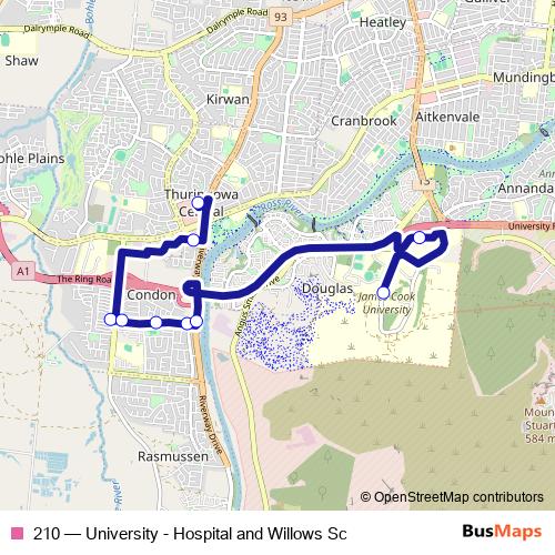 210 bus Line Map