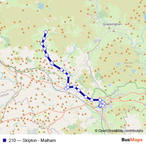 210 bus Line Map