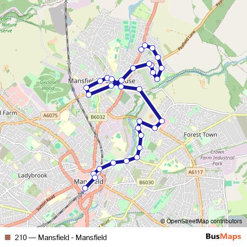 210 bus Line Map