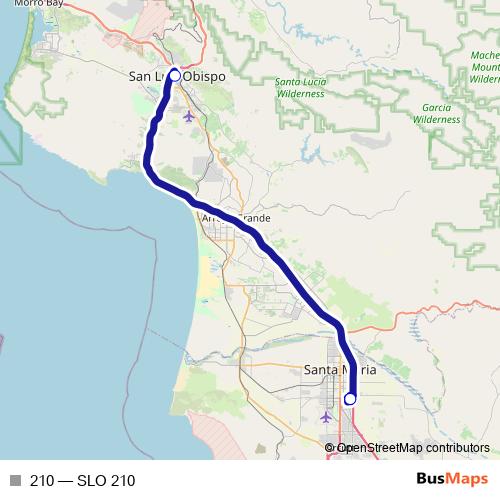210 bus Line Map
