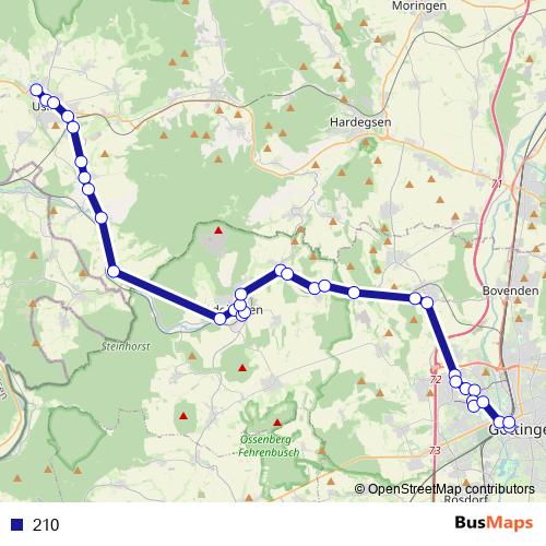 210 bus Line Map