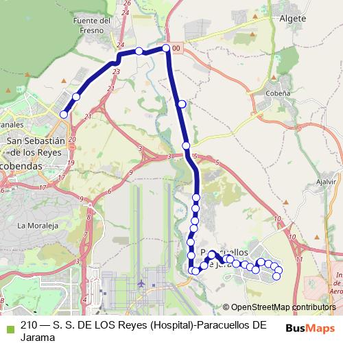 210 bus Line Map
