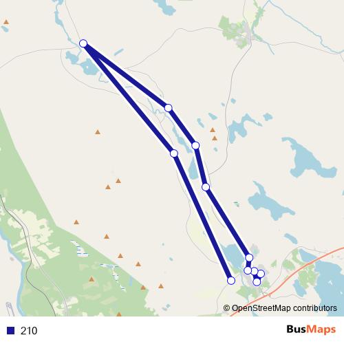 210 bus Line Map