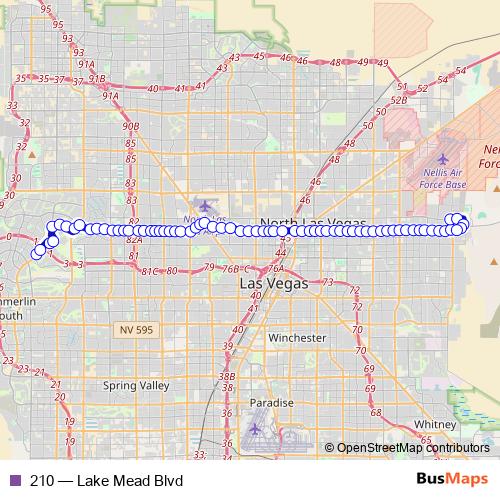 210 bus Line Map