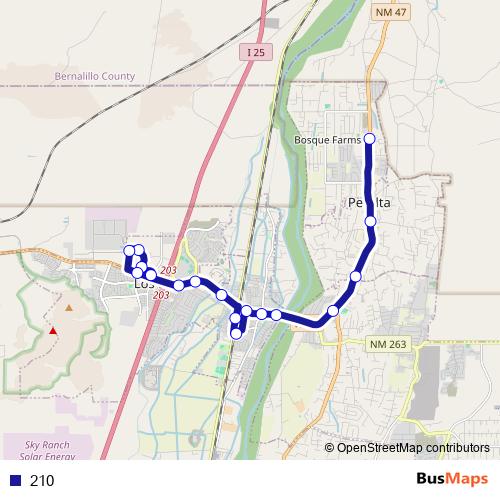 210 bus Line Map
