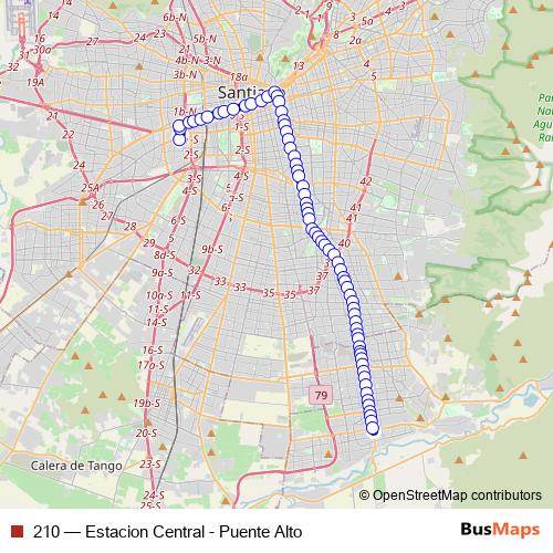 210 bus Line Map