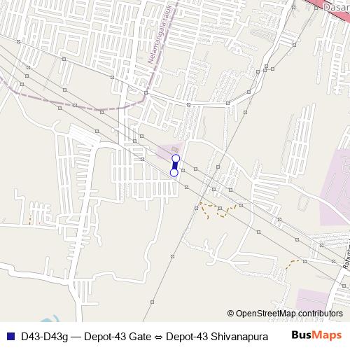 D43-D43g bus Line Map
