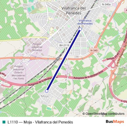 L1110 bus Line Map