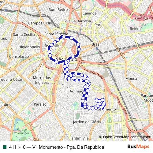 4111-10 bus Line Map