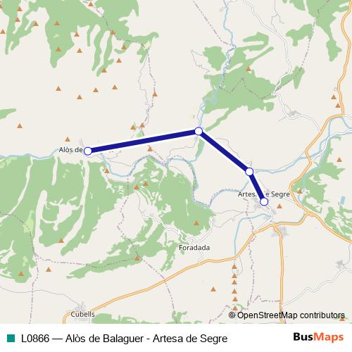 L0866 bus Line Map