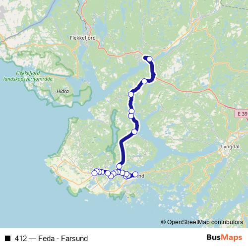 412 bus Line Map