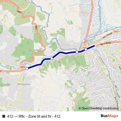 412 bus Line Map