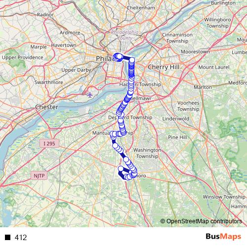 412 bus Line Map