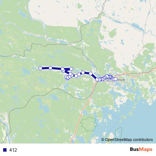 412 bus Line Map