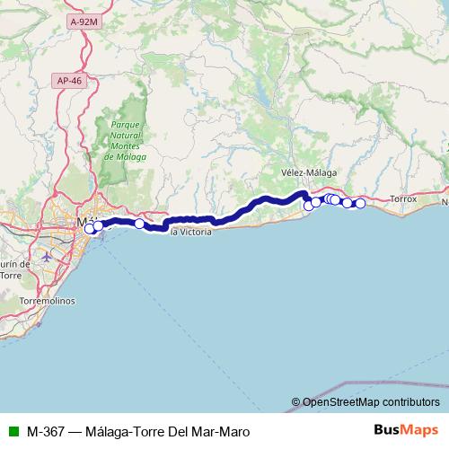 M-367 bus Line Map