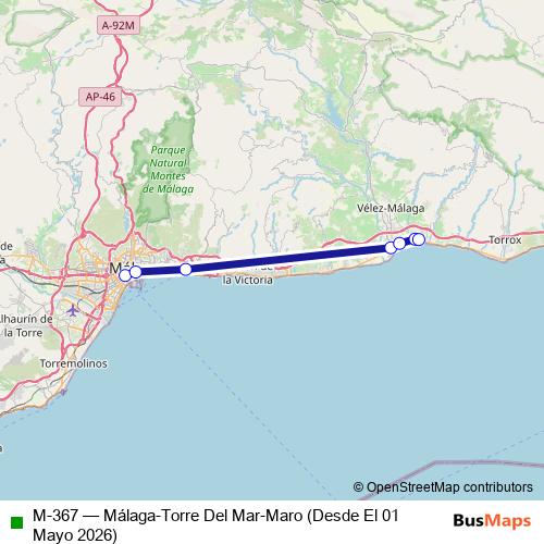 M-367 bus Line Map
