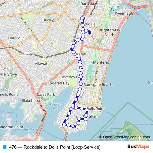 476 bus Line Map