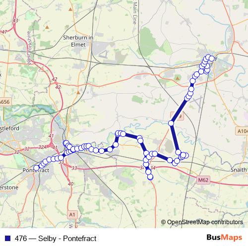 476 bus Line Map