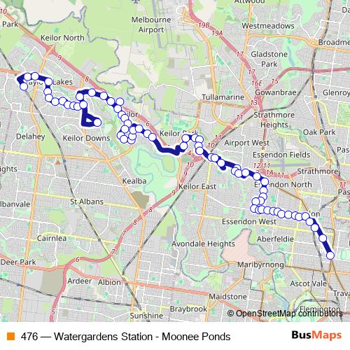 476 bus Line Map