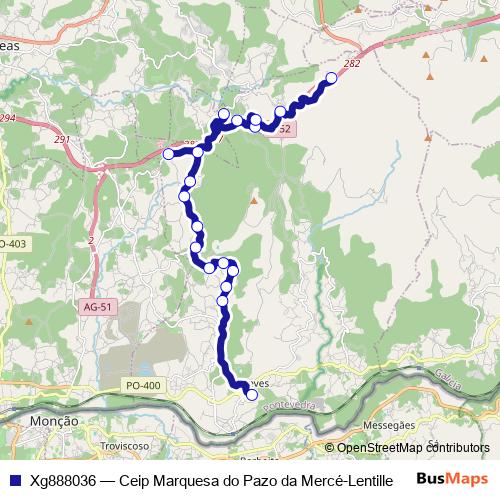 Xg888036 bus Line Map