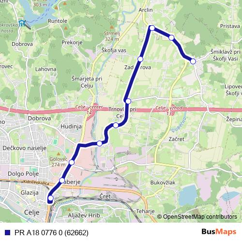 PR A18 0776 0 (62662) bus Line Map