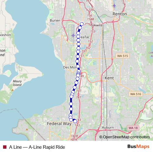 A Line bus Line Map