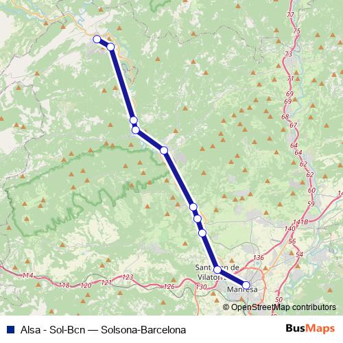 Alsa - Sol-Bcn bus Line Map