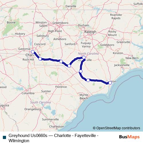 Greyhound Us0660s bus Line Map